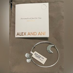 Alex and Ani: Crescent moon bracelet. Sterling Silver.925. NWT.